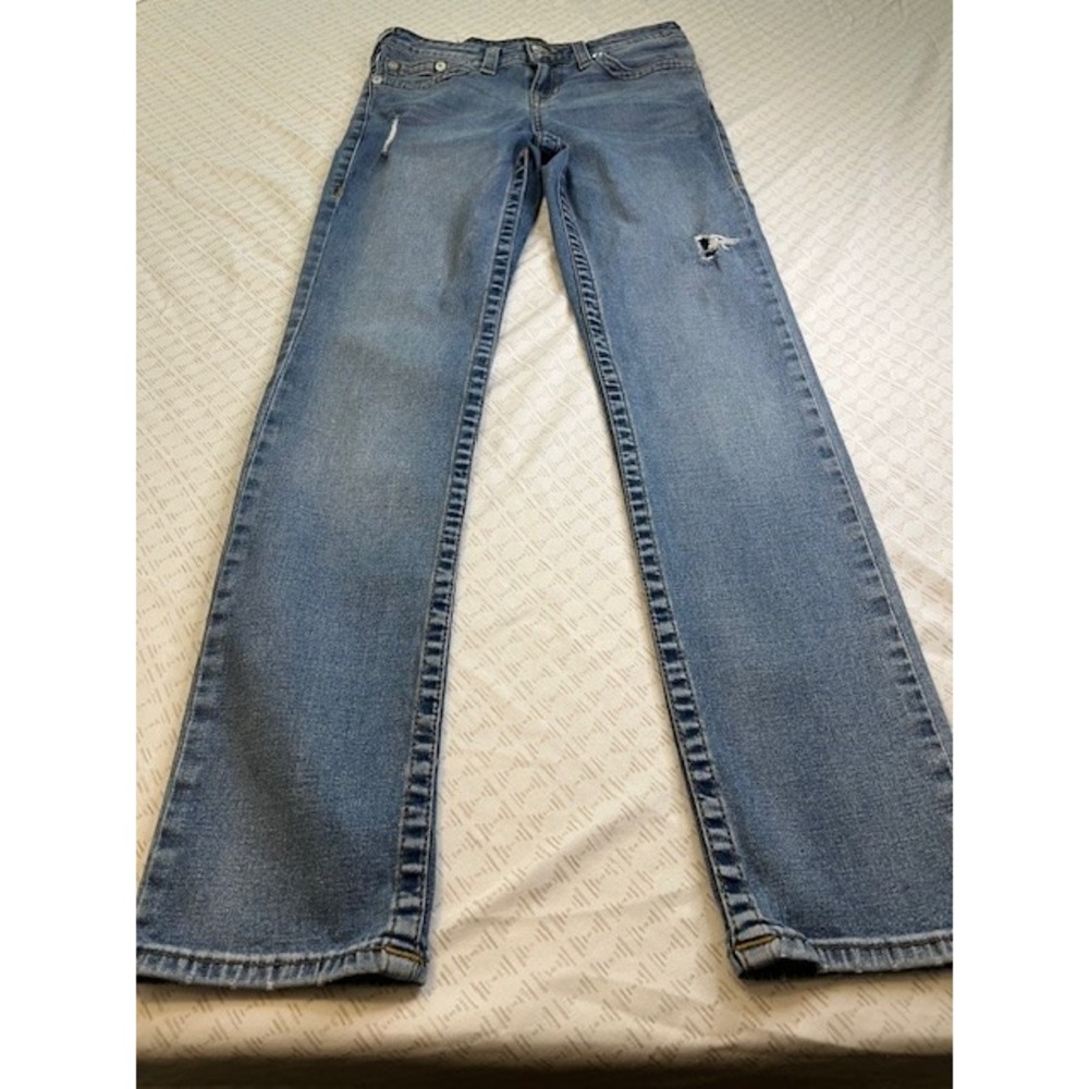 True Religion Boys Zach Vintage Denim & Twill Straight Jeans Size 14 NWT